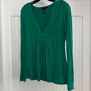 Banana Republic XS Kelly green long sleeved tunic